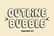 Outline Bubble - Bubble Font Types, a Font by KiddoGlyphs Studio (Thumbnail 1 of 3)