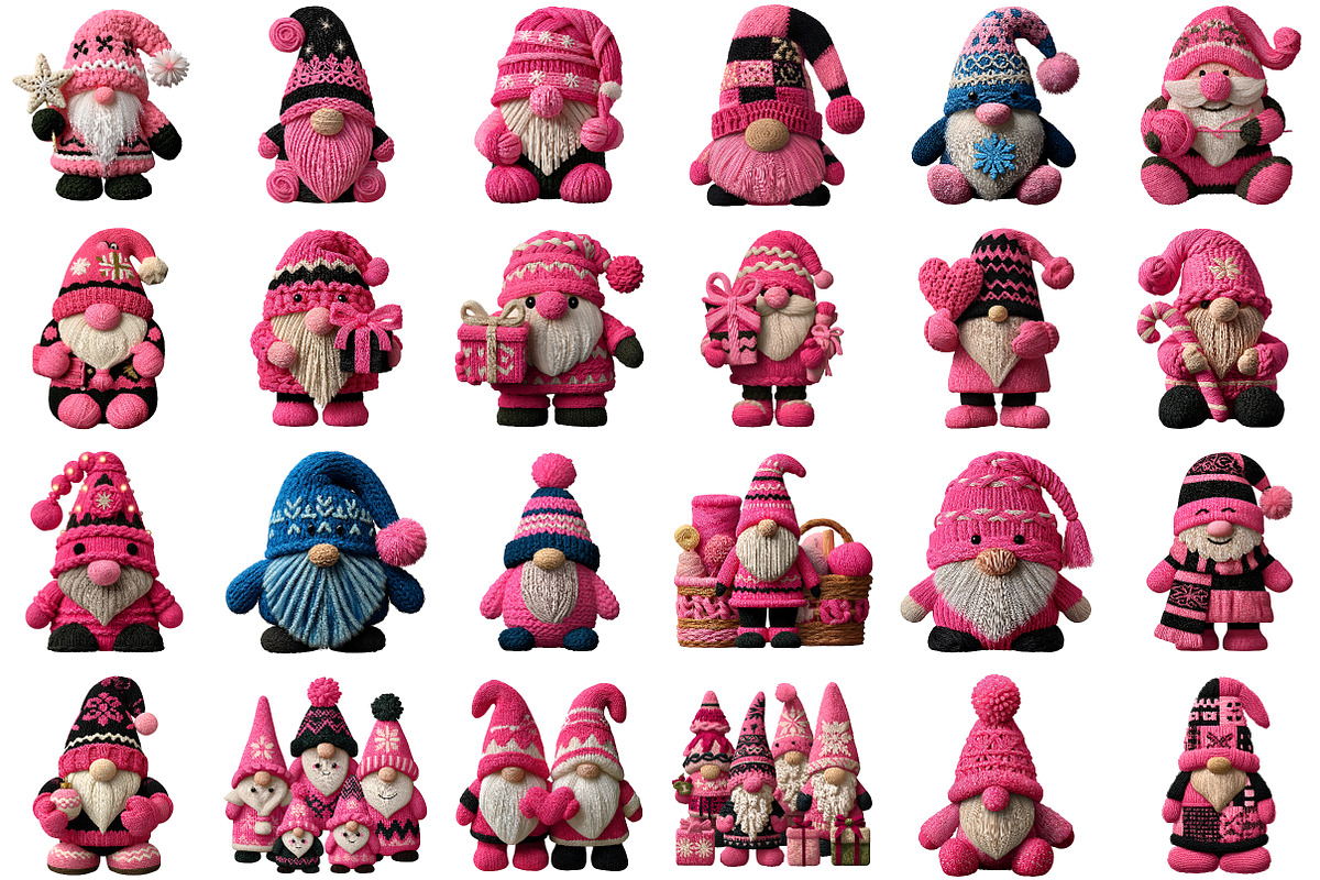 Winter Christmas Gnome Clipart, an Illustration by Sublimation Artist (Photo 2 of 6)