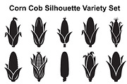 Fresh Corn Cob Silhouette Variety, an Object Graphic by Designer_Momina (Thumbnail 1 of 3)