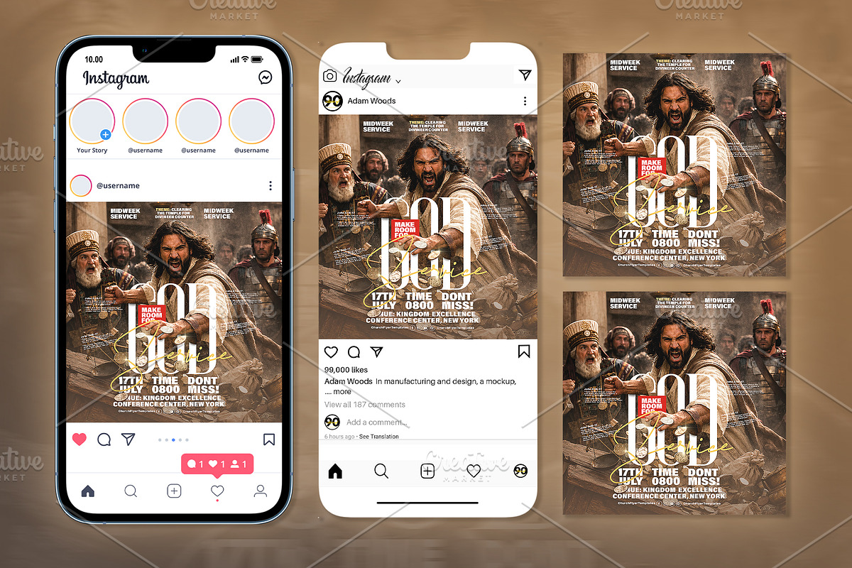 Make Room for God Church Flyer PSD, a Social Media Template by church flyer templates (Photo 9 of 12)
