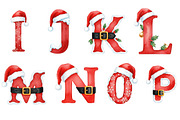 Winter Christmas Santa Alphabet PNG, an Illustration by SinaCreation (Thumbnail 3 of 7)