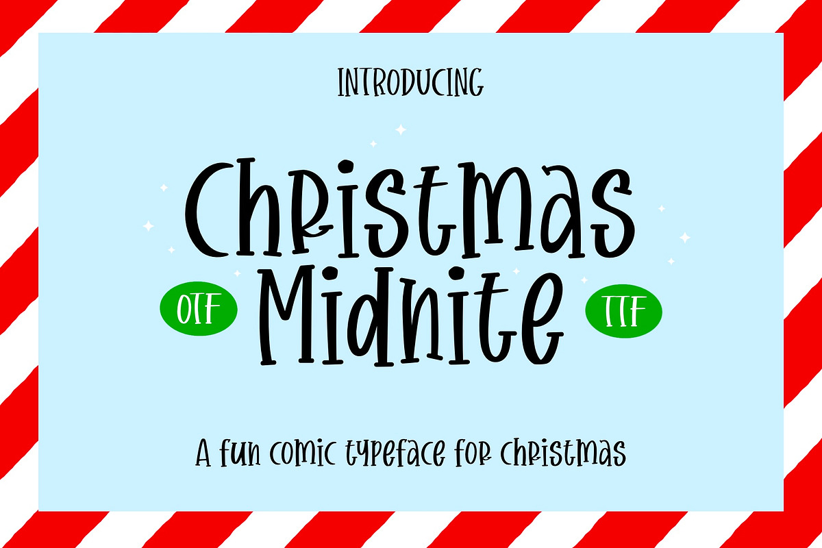 Christmas Midnite Font - Fun Font, a Sans Serif Font by ariodsgn (Photo 1 of 9)