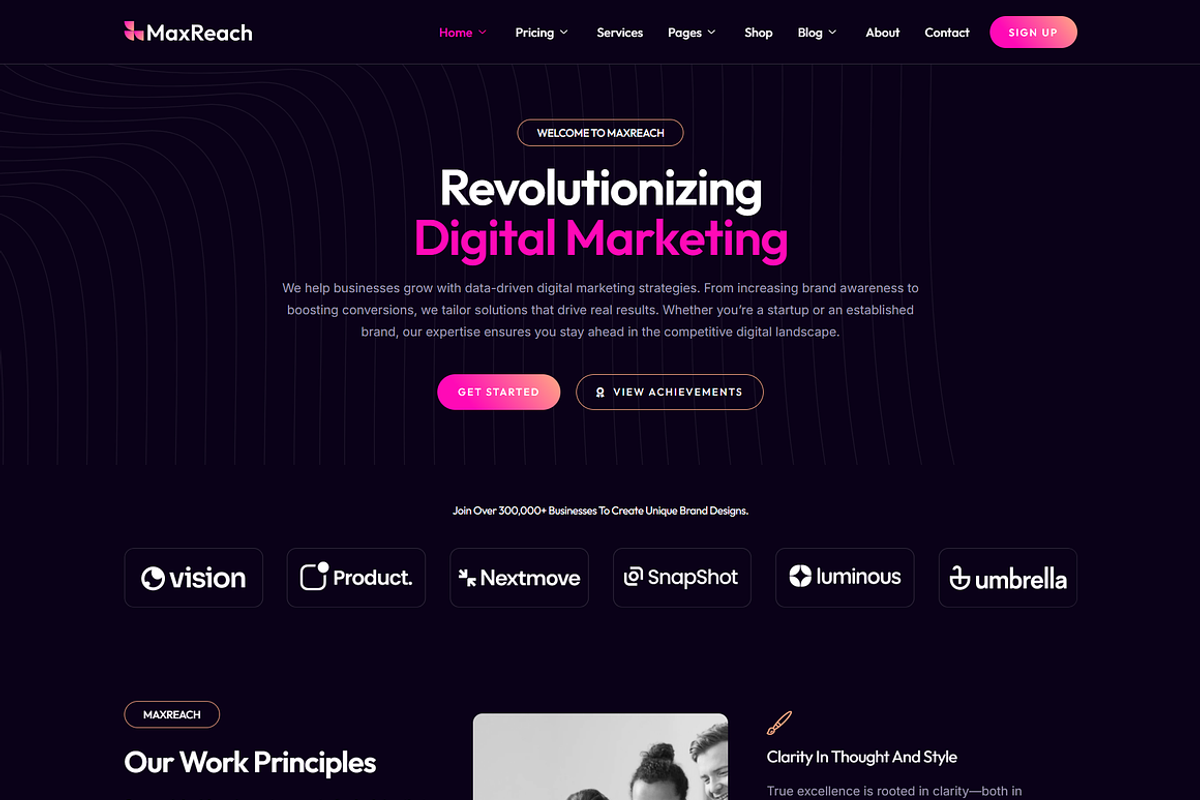 SEO & Digital Agency WordPress, a WordPress Template by Elite Templates (Photo 1 of 10)