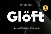 Gloft - Geometric Font Family, a Sans Serif Font by Umitype (Thumbnail 1 of 8)