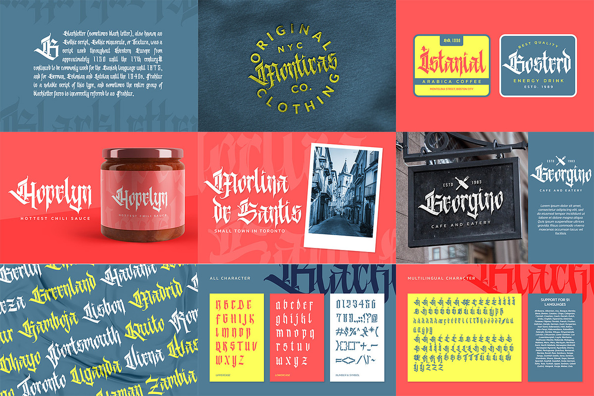 Stunning Blackletter Bundle Font, a Blackletter Font by Vintage Division (Photo 3 of 7)