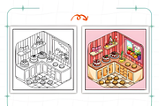 Bold Easy Little Corner Coloring, a Decorative Illustration by Ink Gallery (Thumbnail 3 of 8)
