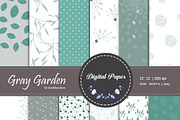 Garden gray | Patterns, a Pattern Graphic by DoubleColors (Thumbnail 1 of 2)
