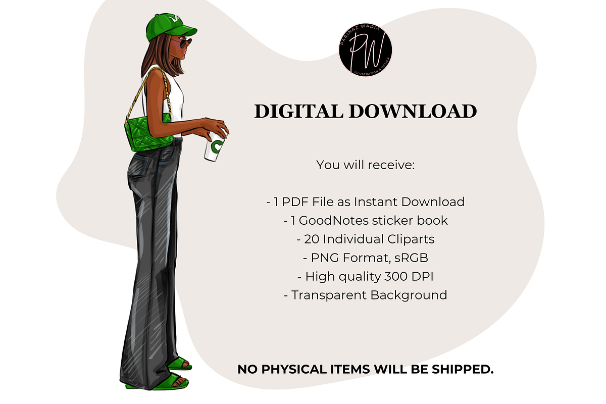Fashion Girls 59 Clipart png, an Illustration by Parinaz Wadia Design (Photo 8 of 9)