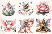 Pink Woodland Fairy Clipart, an Illustration by DreamCafeArt (Thumbnail 3 of 6)