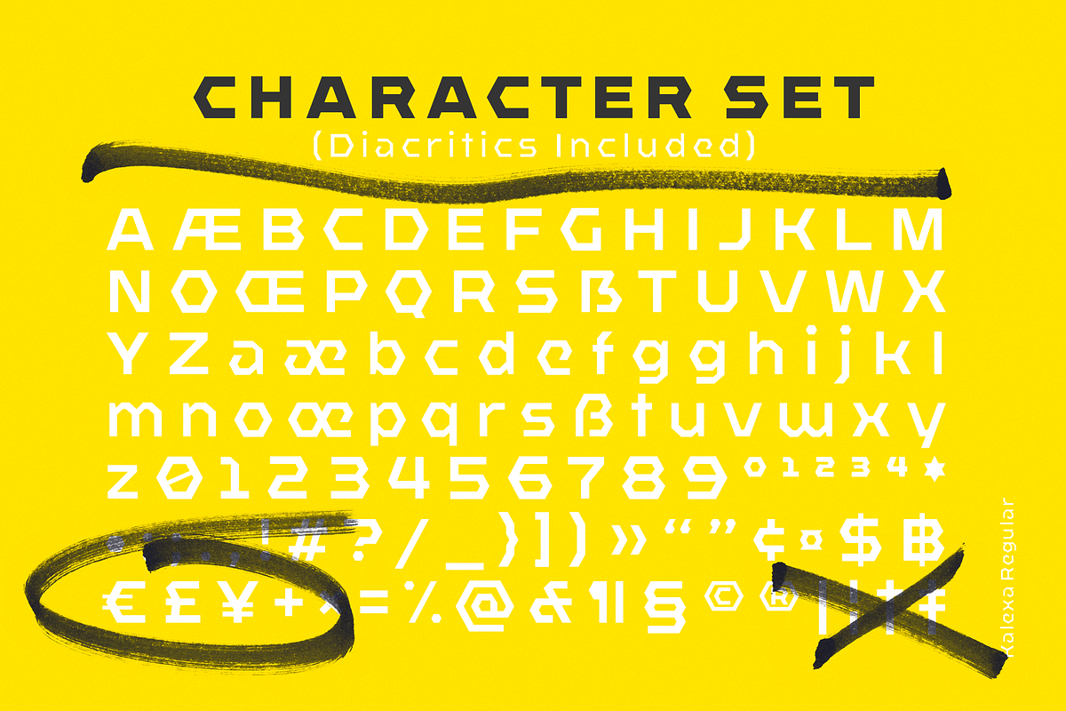 Kalexa Hexagon Geometric Font, a Sans Serif Font by YockMercado (Photo 5 of 5)