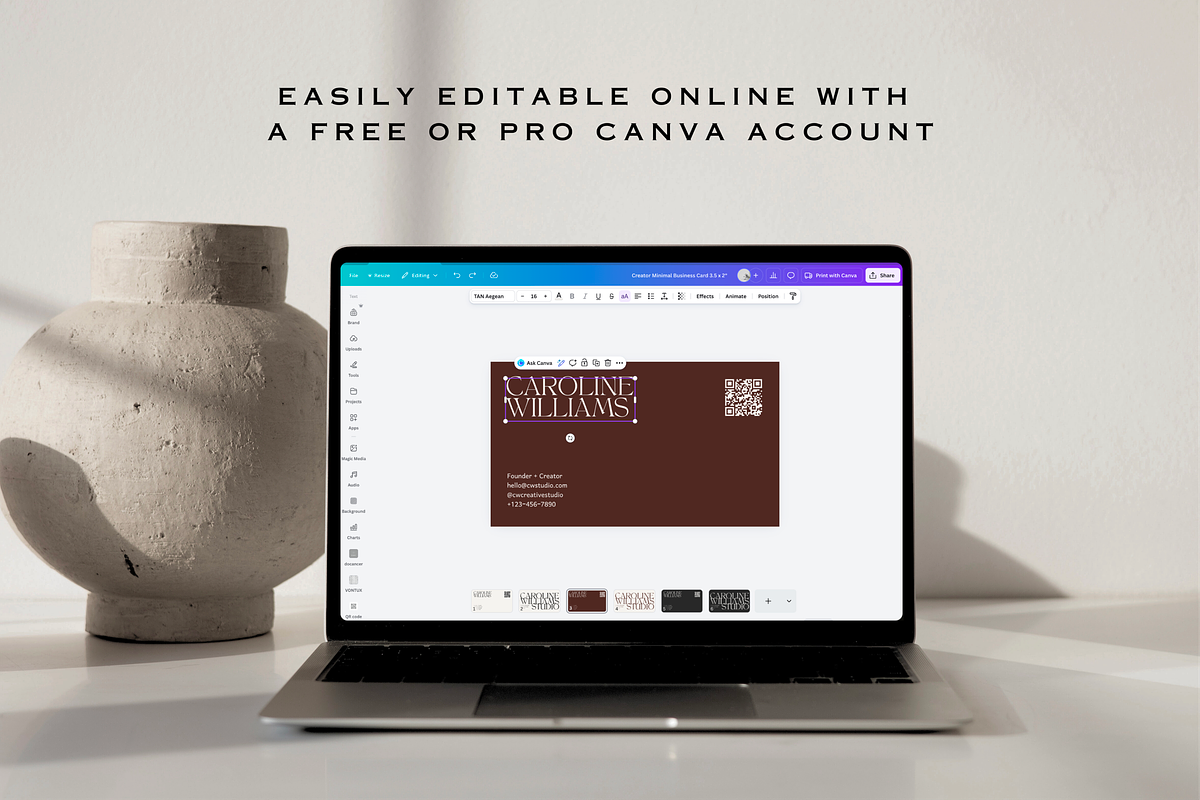 Creator Business Card Template Canva, a Business Card Template by LePosey Studio (Photo 7 of 8)
