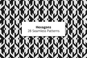 Hexagons - 28 Seamless Patterns, a Pattern Graphic by Tustan