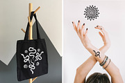 Boho linocut vector collection, an Object Graphic by Yamurchik (Thumbnail 5 of 14)