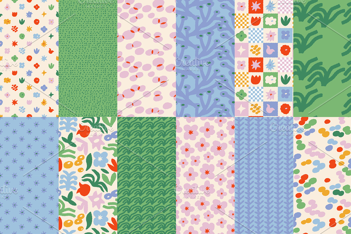 Barefoot Blooms. Seamless Patterns, a Pattern Graphic by oxygen_8 (Photo 6 of 9)