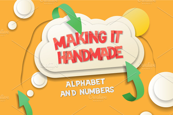 Paper cut alphabet collection preview 7