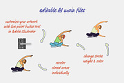 55 Stretching Poses, an Illustration by pkahraman (Thumbnail 3 of 4)