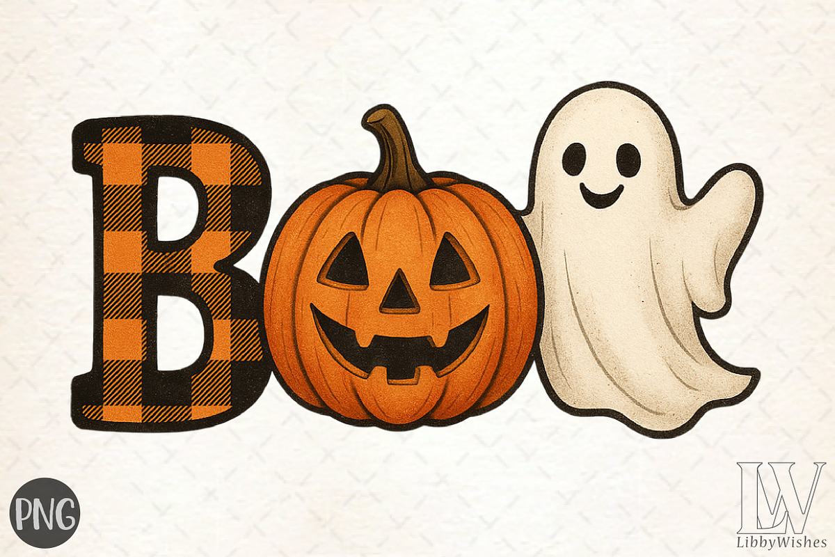 Halloween Boo PNG Cute Ghost PNG, a Graphic by Libby Wishes (Photo 1 of 6)