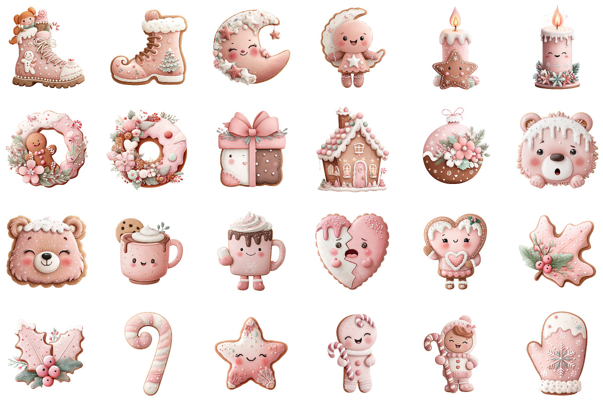 Christmas Cookie Clipart Bundle, an Illustration by Sublimation Artist (Photo 2 of 6)