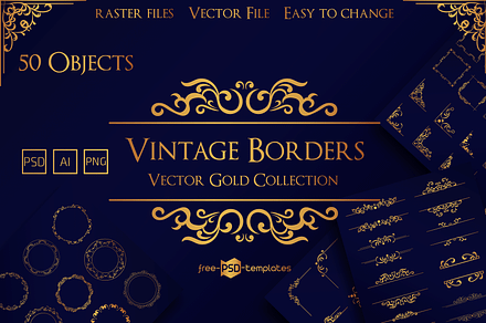 Vector Vintage Borders Collection