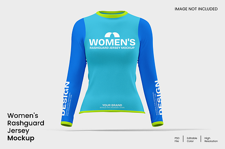 Women's Rashguard Jersey Mockup, a Shirt Mockup by Unerispace