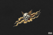 Flying Winged Skull Through Clouds, an Object Graphic by SharpMarketplace (Thumbnail 2 of 4)