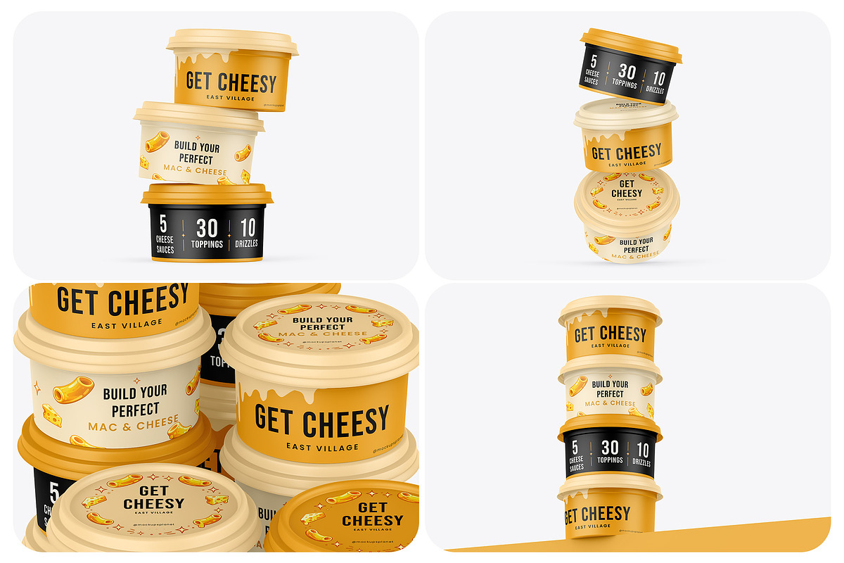 Food Container Mockup Set, a Cups & Container Mockup by Mockups Planet (Photo 1 of 5)