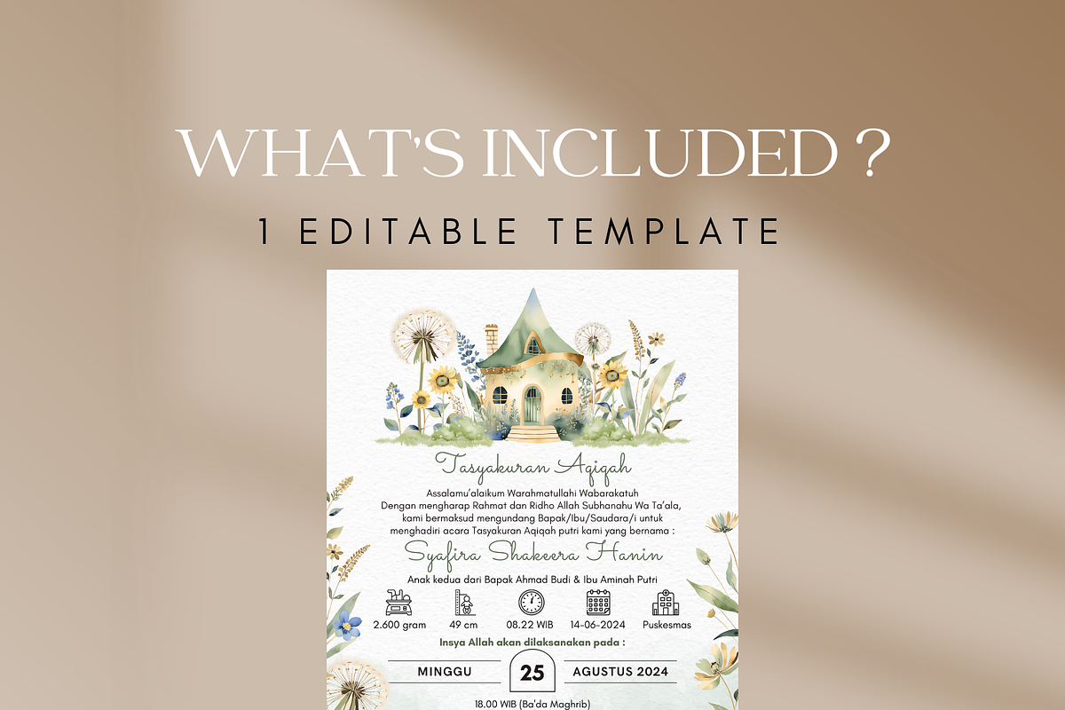 Editable Fairy House Invitation Card, an Invitation Template by Blooming Daisy (Photo 2 of 4)