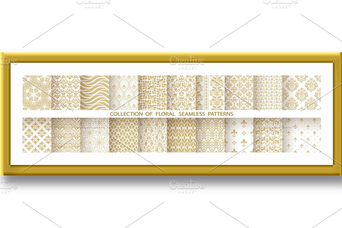Geometric floral set of patterns., a Pattern Graphic by RODINA (Photo 2 of 3)