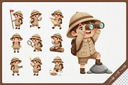 Cheerful Explorer Kid Cute Character, a Person Illustration by Gohsantosa (Thumbnail 3 of 4)