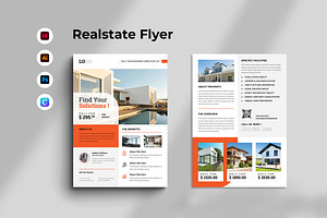 Realstate Properties Flyer Template, a Flyer Template by Spark_Creative