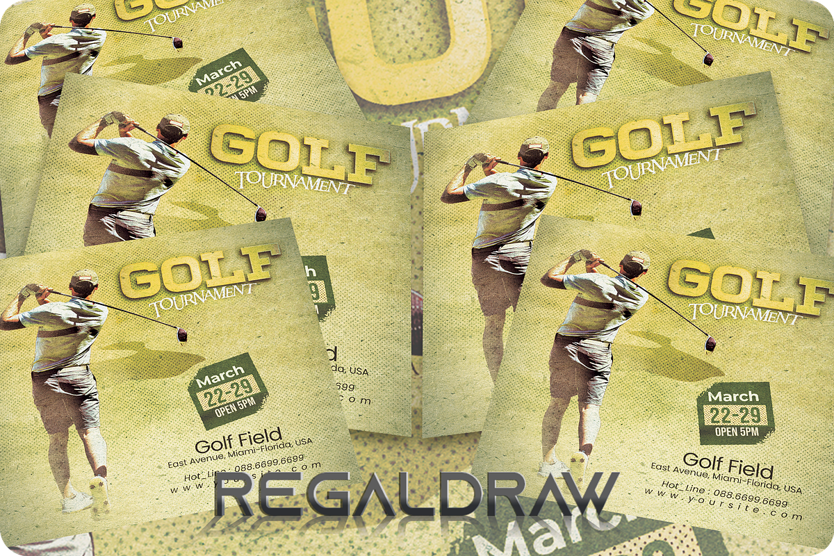 Golf Tournament Sport Event Flyer, a Flyer Template by regalDRAW (Photo 3 of 4)