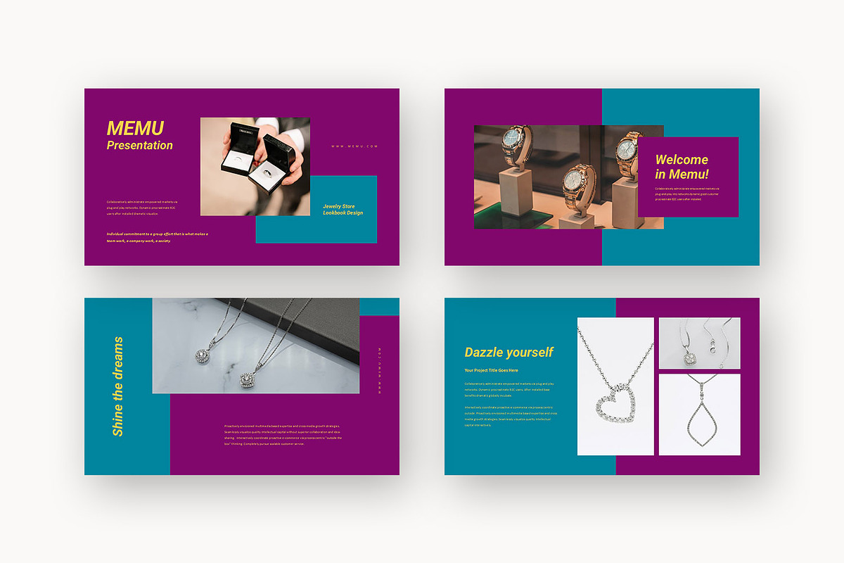 Memu : Jewelry Catalog Google Slides, a Presentation Template by Punkl Camp (Photo 2 of 17)