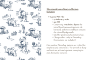 Golf Toile de Jouy Pattern, a Background Graphic by Hughes Studio (Thumbnail 4 of 6)