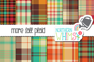 Bright Fall Seamless Plaid Patterns