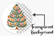 Boho Christmas Trees Clipart, an Illustration by Canvas Craft (Thumbnail 4 of 8)