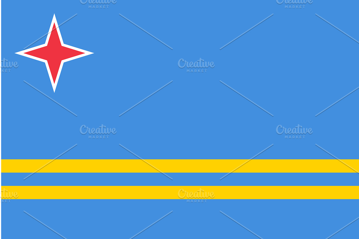 Flag of Aruba, a Texture Illustration by pytyczech