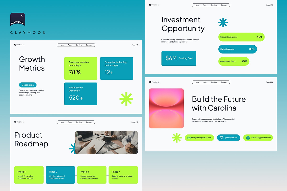 AI Startup & Business Investment, a Presentation Template by Claymoon Lab (Photo 3 of 7)
