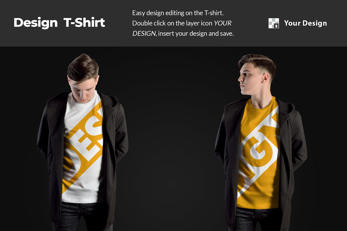 8 Mockup T-Shirt In a Black Mantle, a Shirt Mockup by Grow Design Craft Studio (Photo 3 of 6)