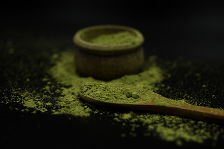 Green matcha tea containing matcha, tea, and green