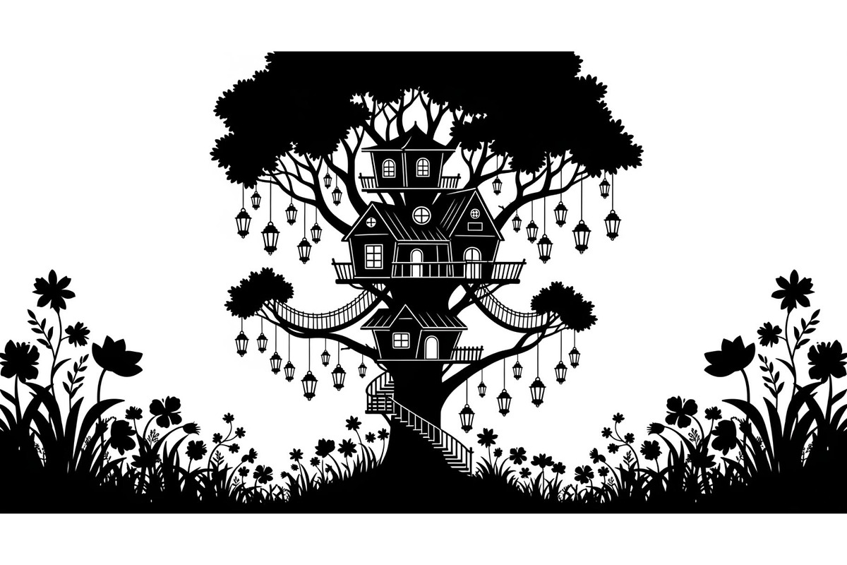 Tree House Silhouette SVG Bundle, an Illustration by jahid234 (Photo 15 of 31)