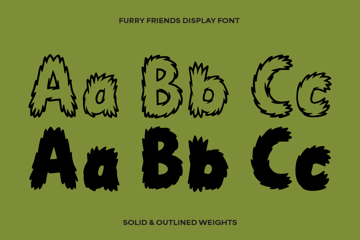 Furry Friends Cartoon Display Font, a Handwritten Font by Sarah Baker (Photo 2 of 8)