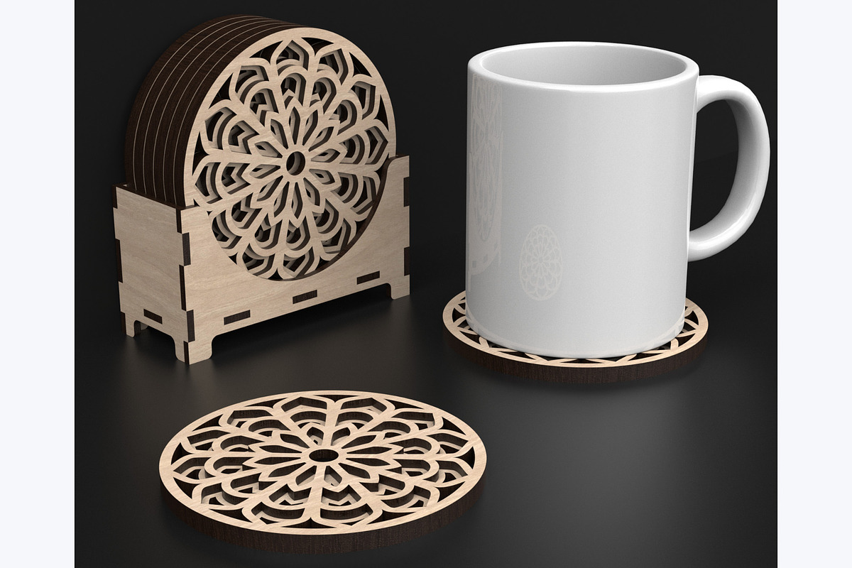 Boxed Mandala Coaster Set, an Object Graphic by ThemeXDigital (Photo 4 of 9)