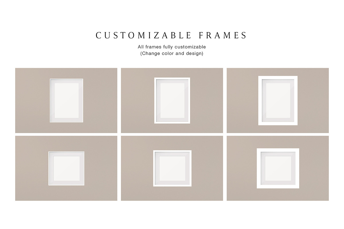 OPHELIA - Wall Frames Mockup Kit, a Merchandise Mockup by Cuoco (Photo 7 of 9)