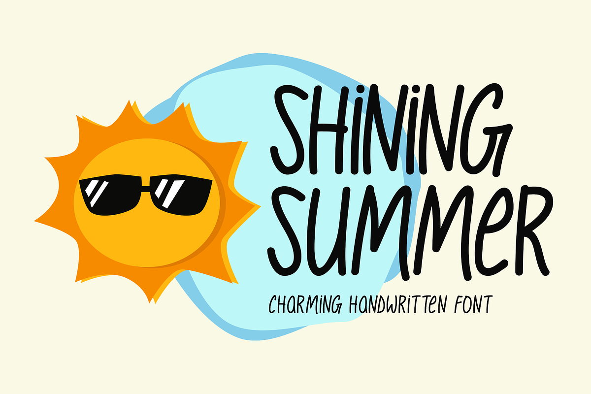 Shining Summer Typeface, a Handwritten Font by Seemly Fonts (Photo 1 of 6)
