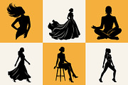 Haute Couture Runway Silhouette Set, an Object Graphic by Designgrove (Thumbnail 2 of 3)