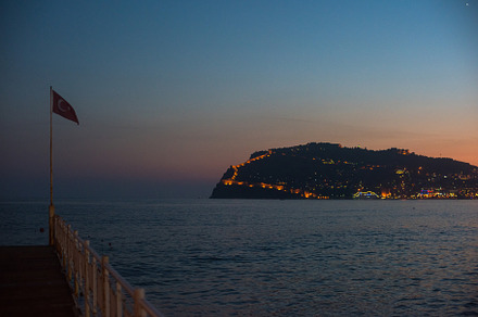 Evening at alanya coast stock photo containing bay and background, a Nature Photo by Jan Jack Russo Media