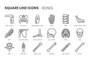 Square line icons, an Outline Icon by Howcolour (Thumbnail 7 of 85)