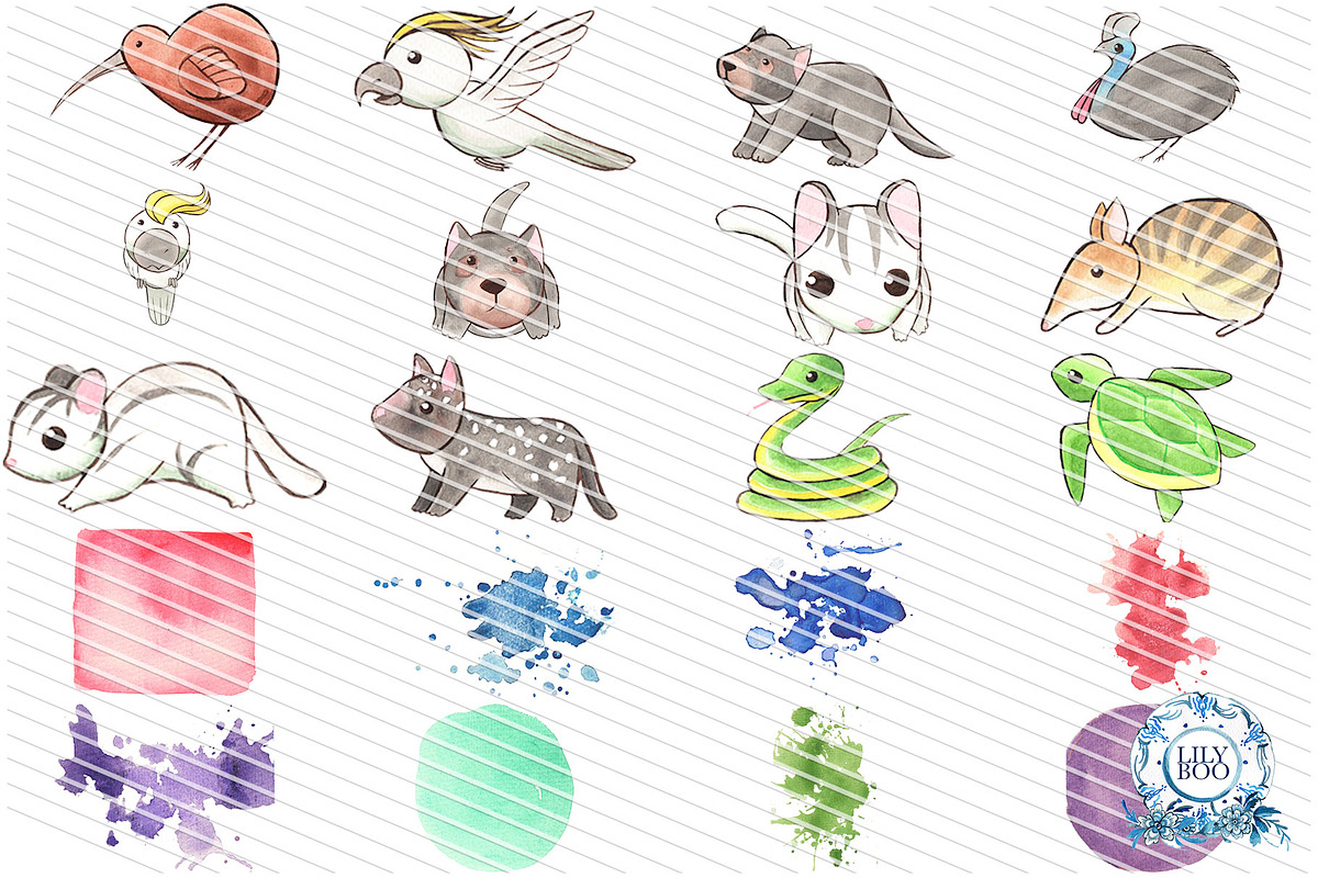 100+ Australian Animals Watercolour, an Animal Illustration by LilyBoo Clipart (Photo 3 of 5)