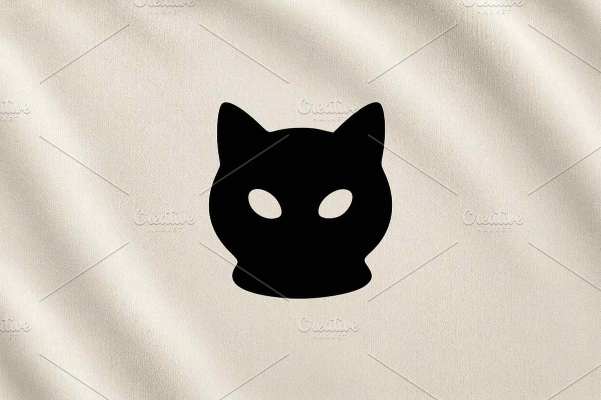 Black Cat Head Vector, an Animal Illustration by Vectorium Studio (Photo 3 of 4)