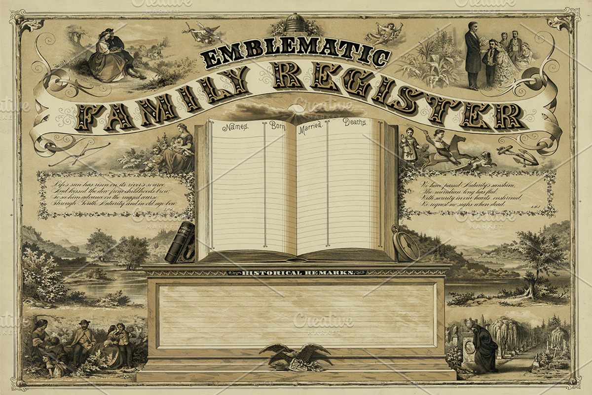 Antique Family Records - Blank, an Illustration by Blue Line Design (Photo 10 of 10)